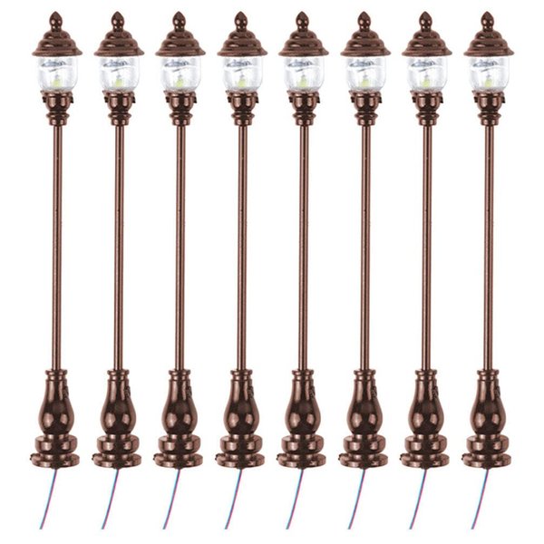 Uonlytech 8pcs Model Garden Light Toys Outdoor Decoration Miniature Dollhouse O Gauge Train Accessories Miniature Lamps for Nativity Ornaments Lamp Models Mini Lamp Statue Street