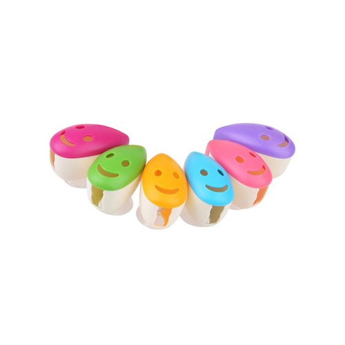 VADOO 6Pcs Toothbrush Head Cover Cap Suction Cup Toothbrush Case Portable Toothbrush Protector Holder (Random Color)