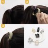 6PCS Small Hair Claw Clips for High Ponytail, Rhinestone Shark Hair Clips for Women Girls Thick Long Hair