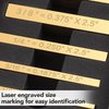 Brass Setup Blocks Height Gauge Set - Set of 5 Accurate Table Saw Accessories for Woodworkers - Bars Include Laser Engraved Size Markings