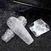 SUPWEE 10ml Reflective Glitter Gel Nail Polish Sparkling Diamond Nail Polish Gel Silver Nail Polish Soak Off UV Gel