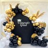 Gold and Black Balloons, 50 PCS 12 Inch Gold Confetti Latex Balloon for Girls Birthday Graduation Anniversary Wedding Party Decorations