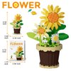 ALITTDRE Flowers Building Blocks Sets, Office Home Decor Bonsai, Micro Flower Toys Building Set, Gifts for Mothers, Valentines, Birthdays, Adult & Kid (Sunflowers)