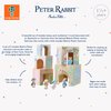 Orange Tree Toys Peter Rabbit: Wooden Stacking Cubes - 5 Numbered Stacking Cubes & 5 Beatrix Potter Character Figures, Stack & Play, Licensed, Toddler & Kids Age 18mo+