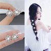 24 PCS Mini Pearl Hair Clips Rhinestone Flower Hair Clips Wedding hair Pins Sparkly Decorative Hair Clips for Women Girls Hair Accessories