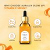 Auralux Vitamin C Face Serum with Hyaluronic Acid - Anti-Ageing Serum - Reduce Fine Lines & Wrinkles - Niacinamide Skin Serum with Vitamin E - Gentle Hydrating Serum for All Skin Types - 2 fl.oz