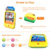 Kids Learning Tablet Educational Learning Pad for Toddlers 2-5 to Learn Alphabets, Numbers, Foods, Time, Music, Vehicles,Tablet Toy for Toddlers Ages 2 3 4 5 6 Years Old Yellow