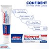 Secure Waterproof Denture Adhesive - Zinc Free - Extra Strong Hold For Upper, Lower or Partials - 1.4 oz (Pack of 5)