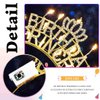 DRESBE Light Up Birthday Headband LED Rhinestone Birthday Princess Tiara Crown Headbands Birthday Party Hair Accessories for Women (Gold)