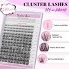 Wispy Lash Clusters With Bottom Lash Cluster Natural Eyelash Clusters 8-16MM Lashes Clusters D Curl Individual Lashes for Beginners DIY Eyelash Extension at Home by Yaiseiko