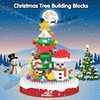 Christmas Tree Snowman Building Blocks, 516 PCS Toy Building Sets Christmas Decor, Christmas Ornament Building Kit with Dust Cover, Christmas Tree Toy Stocking Stuffers for Kids Adults