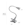 Simple Designs LD2015-SLV 1W LED Gooseneck Clip Light Desk Lamp