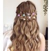 Paderison 20Pcs Flower Clips Purple Hair Accessories for Girls Rapunzel Hair Flowers floral hair pins Small Flower Hair Clips Braided Hair Clips Toddler Girl Hair Clips Flower Girl Wedding(Color)