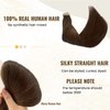 Medium Brown Remy Tape in Hair Extensions,Premium 100% Human Hair with Invisible Tape Attached Semi Permanent Hair Extensions 22Inch Silky Straight Human Hair Extensions Thick Hair for Girls/Women