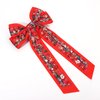 Boderier Christmas Hair Bows for Women Girls JOLLY Hair Bows Clip Crystal Jeweled Ribbon Bows Christmas Outfits Hair Accessories Party Favors Gifts JOLLY-Red Grid