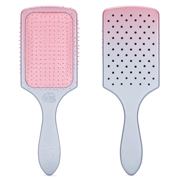 Wet Brush Paddle Detangler Hair Brush, Pink/Purple (Feel Good Ombre) - Ultra-Soft IntelliFlex Bristles with AquaVent Design – Great For Hair Treatments - Pain-Free Brush For Wet Dry Damaged Hair