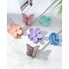 HAIMEIKANG 6 PCS Hair Clips - Matte Flower, Heart, Butterfly Hair Claw Clips for Women Girls - Non-Slip and Strong Hold for Thin/Medium/Thick Hair