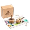 AhfuLife Wooden Spinning Top, Forever Spinning Top with Cute Facial Expression, Wood Physics Relaxation Handmade Gift (Pack of 2)