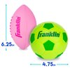 Franklin 60163 Mini Pro Brite Foam Football & Soccer Ball, Multi