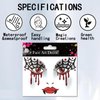 Halloween Face Gems Stickers for Women Glitter Spider Web Bat Spider Face Tattoo Stickers with Rhinestone Design Party Favor Party Makeup Self Adhesive Supplies (Halloween)