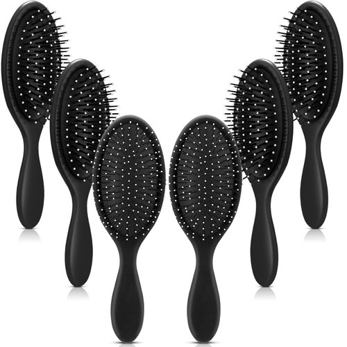 Nuenen 6 Pcs Detangling Wet Hair Brushes for Women Small Travel Brush Soft Bristles with Cushion ...