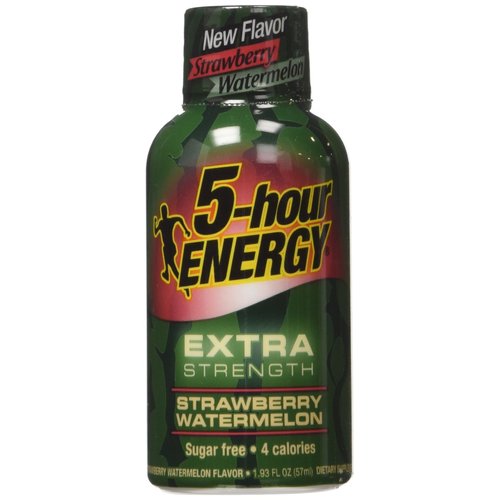 5 Hour Energy Drink Shot, Extra Strength Strawberry Watermelon, 6 Count