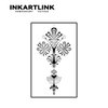 INKARTLINK Temporary Tattoos, Semi Permanent Tattoos Adult Art Designs Waterproof Temporary Tattoos Party Favors Tattoo Stickers Realistic, No Adhesive, Lasts 1-2 Weeks Black (Henna 3)
