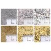 GLITTIES - (6PK) - Holographic Gold & Silver Glitter Kit - Solvent Resistant & Great for Nail Art Polish, Gels, Acrylics Supplies - Quality Glitter Made in the USA! - (60 Grams)