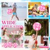Whaline 16Pcs Disco Inflatable Beach Ball 16'' Pink Pool PVC Balls Cute Game Toys for Summer Beach Disco Party Decor
