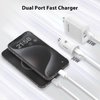 Qackenm 65W USB C Dual Port Fast Wall Charger Block, Car Charger Fast Charging + 2pcs 6.6FT Cable + 60W Dual USB C Car Lighter Charger for iPhone 16/15/15 Plus/15 Pro, iPad Pro/Air/Mini, Pixel 8/7/6