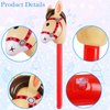 2PCS Inflatable Stick Horse - Inflatable Horse Head on Stick Horse Costume Pony/Halloween/Western Cowboy/Horse Baby Shower Birthday Party Decorations Supplies Favors, 37 Inches (Red)