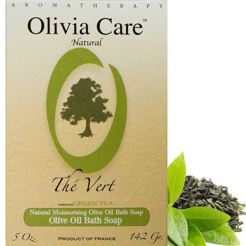 OLIVIA CARE O LINE Organic Bath & Body Bar Soap | Green Tea, Mandarin, Lavender, Verbena | -100% all Natural shower soap good for Sensitive Skin! 4 Soaps (1 of each Flavor)