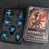 KERWELLSI Beholder's Eye DND Dice, 7 Piece Float Liquid Core D&D Dice Set, Sharp Edge Resin Dungeons and Dragons Dice with Gift Box, Polyhedral Role Playing RPG D and D Dice D20 D12 D10 D8 D6 D4