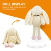 jarbins 4pcs Doll Stands White Doll Display Support Reusable Action Figure Display Stand Adjustable Doll Display Rack Stuffed Animal Stand Dollhouse Decor