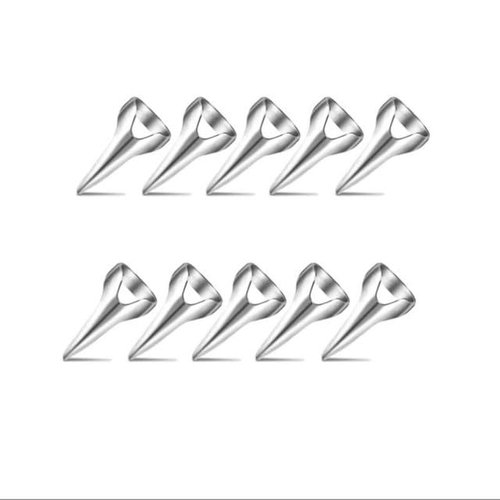 10Pcs Silver Hair Parting and Selecting Tools, Retro Punk Hair Selecting Tools, Gothic Nail Finge...