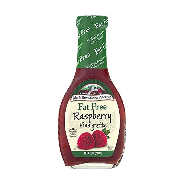 Maple Grove Farms Fat Free Salad Dressing, Raspberry Vinaigrette, 8 Ounce (2 Pack)