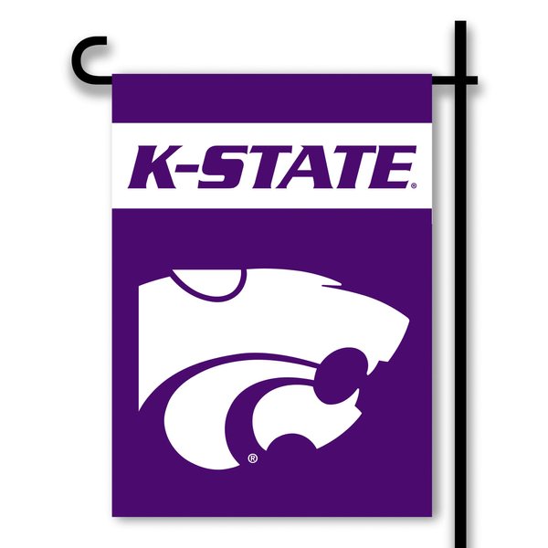 BSI PRODUCTS, INC. - Kansas State Wildcats 2-Sided Garden Flag and Plastic Pole with Suction Cups - KSU Football Pride - Highly Durable for Indoor and Outdoor Use - Great Fan Gift Idea - Kansas State