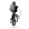 minkissy Black Rhinestone Hair Clip - Bride Hair Barrette Crystal Butterfly Hair Barrettes Spring Hair Barrettes for Women Hair Clip Metal Accessories for Women Miss
