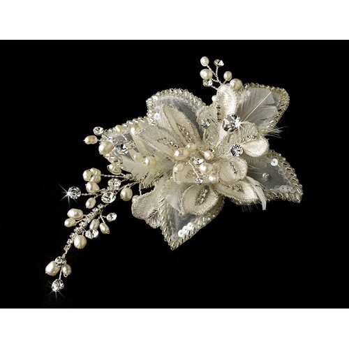 Elegant Crystal & Freshwater Pearl Wedding Bridal Special Occasion Hair Comb