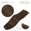 WindTouch Clip in Hair Extensions Human Hair Medium Brown Hair Extensions For Women 15Inch 70g 7PCS #4 Gift for Women