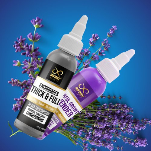 Infinix Scalp &amp; Hair Treatment Oil Pack - Black Seed Oil &amp; Lavender Combo - Boosts Hair Growth, P...