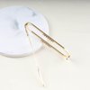 Iaceble Minimalist Oval Hair Clip Hairpin Gold Oval Circle Hairclips Metal Geometric Hairpin Barrette French Ponytail Holder Hair Clips Decorative Hair Accessories for Women and Girls Headdress