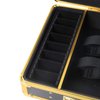 Futchoy Professional Barber Case for Barber Tools,Portable Barber Suitcase,Traveling Case Barber Tool Organizer,for Clippers,Trimmers,Shears and Combs Styling Tools Storage (Black & Gold;Style A)