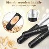 Flat Top Kabuki Foundation Brush, Makeup Brushes Foundation Brush for Liquid Makeup Blending Mineral Cream Powder Buffing Stippling Flawless Face Brush (Black)