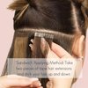 HOTBANANA Tape in Hair Extensions, 20 Inch Tape in Hair Extensions Human Hair 20pcs 50g Chocolate Brown with Honey Blonde Tape Hair Extensions Straight Remy Human Hair Tape in Extensions