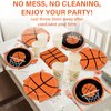 100 Pcs Basketball Party Plates and Napkins Set Basketball Birthday Party Decorations Sports Party Supplies Basketball Tableware Basketball Party Favors for Boy Birthday Party Decorations Serves 25