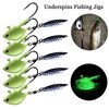 QualyQualy Bladed Jig Heads Swimbait Jig Head with Willow Blade 3D Eyes Fish Head Underspin Fishing Jigs Weighted Spin Head Jig Heads for Bass Trout Walleye Crappie 1/8oz