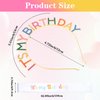WY LIGHTING LEVEL Rainbow Happy Birthday Headband It's My Birthday Tiara Sash Crown Headpiece Set Princess Birthday Crown Decorations Women for Girl Halloween Christmas Party Accessories