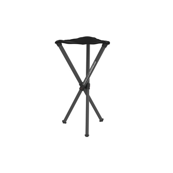 Walkstool - Basic Model - Black Color - 3 Legged Folding Stool in Aluminium - Height 20" to 24" - Maximum Load 330 to 385 lbs - Made in Sweden