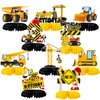 10Pcs Construction Honeycomb Centerpieces 3rd Birthday Party Decor for Boys,Dump Truck Car Cone Construction Zone Theme 3 Year Old Birthday Table Centerpieces Baby Shower Party Supplies Decorations